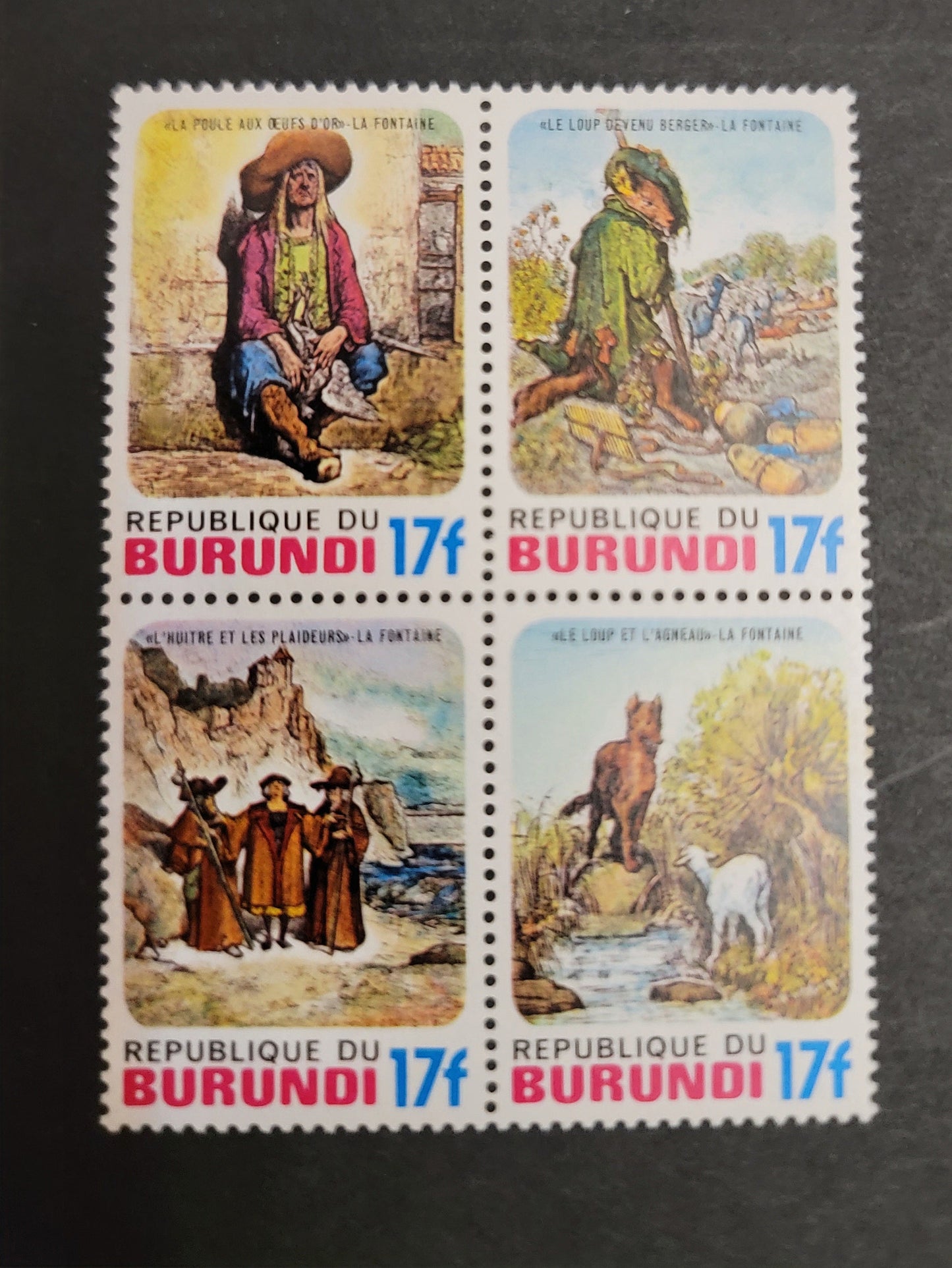 Burundi SC#526-526 1977 Fairy Tales Issue, A VFNH Block of 4, Click on Listing to See ALL Pictures, 2017 Scott Cat. $18