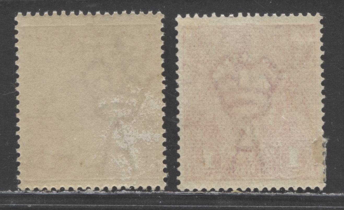 Lot 18 Australia SG#21c/21cc 1914-1920 Engraved KGV Profile Head Issue, 1d Scarlet & Pale Carmine, Comb Perfs 14.25 x 14, Crown Wmk, 2 VFOG Singles, Click on Listing to See ALL Pictures, 2022 Scott Classic Cat. $42.5 USD
