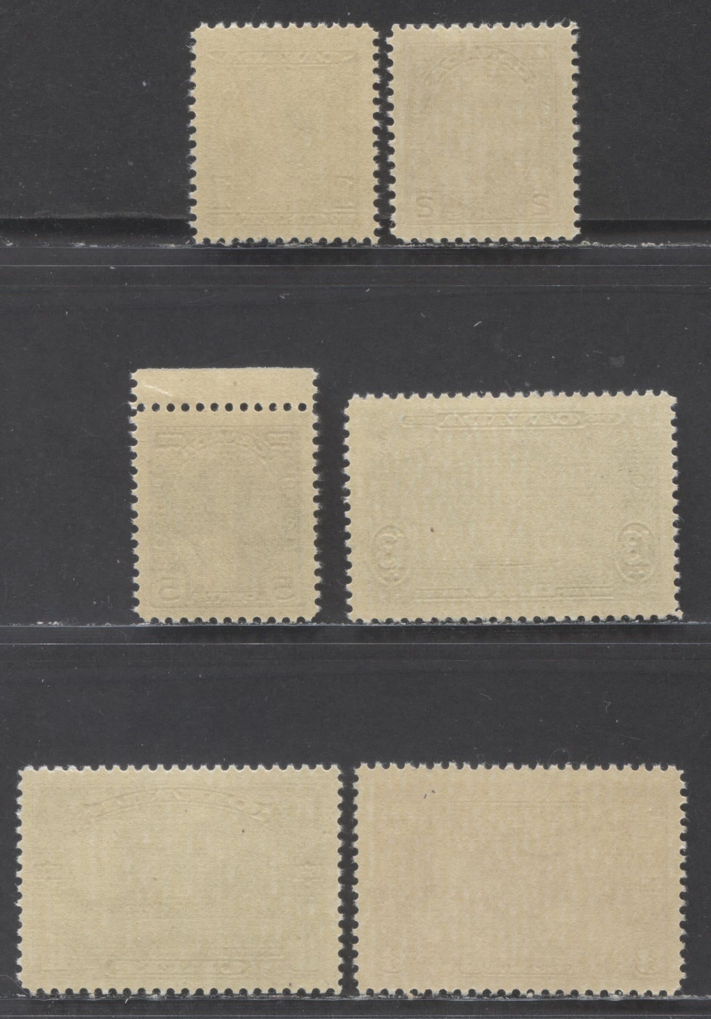 Lot 40 Canada #211-216 1c - 13c Green - Dark Blue Princess Elizabeth - Royal Yacht Britannia, 1935 King George V Silver Jubilee Issue, 6 VFNH Singles