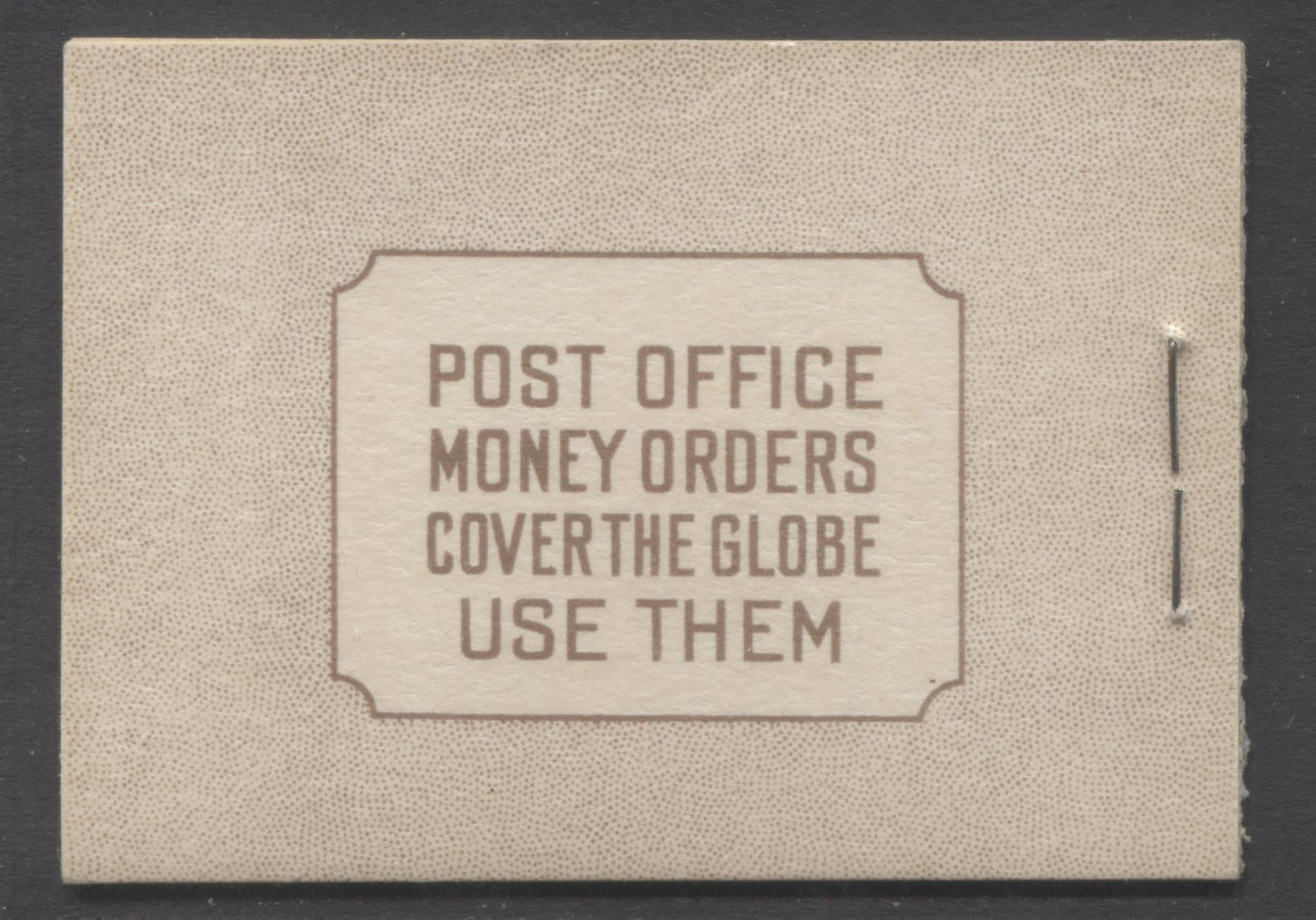 Lot 46 Canada #BK29cE 1937-1942 Mufti Issue, A Complete 25c English Booklet, Type II, 6c Rate Page, Vertical Wove Paper, Cream Gum, Front Cover IIc, Back Cover A, VF and Scarce As Only 196,900 English Booklets Issued