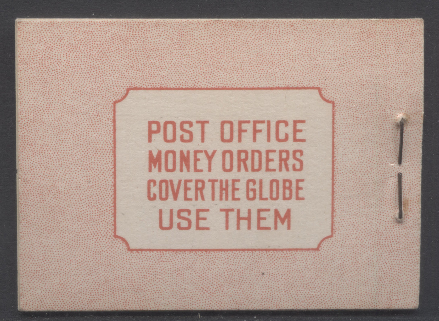 Lot 53 Canada #BK34aE 1942-1947 War Issue, A Complete 25c English Booklet, 2 Panes Of 4+2 Labels 3c Dark Carmine, Front Cover IIf, Type 1A Cover, 6c Rate Page, 4,650,000 Issued