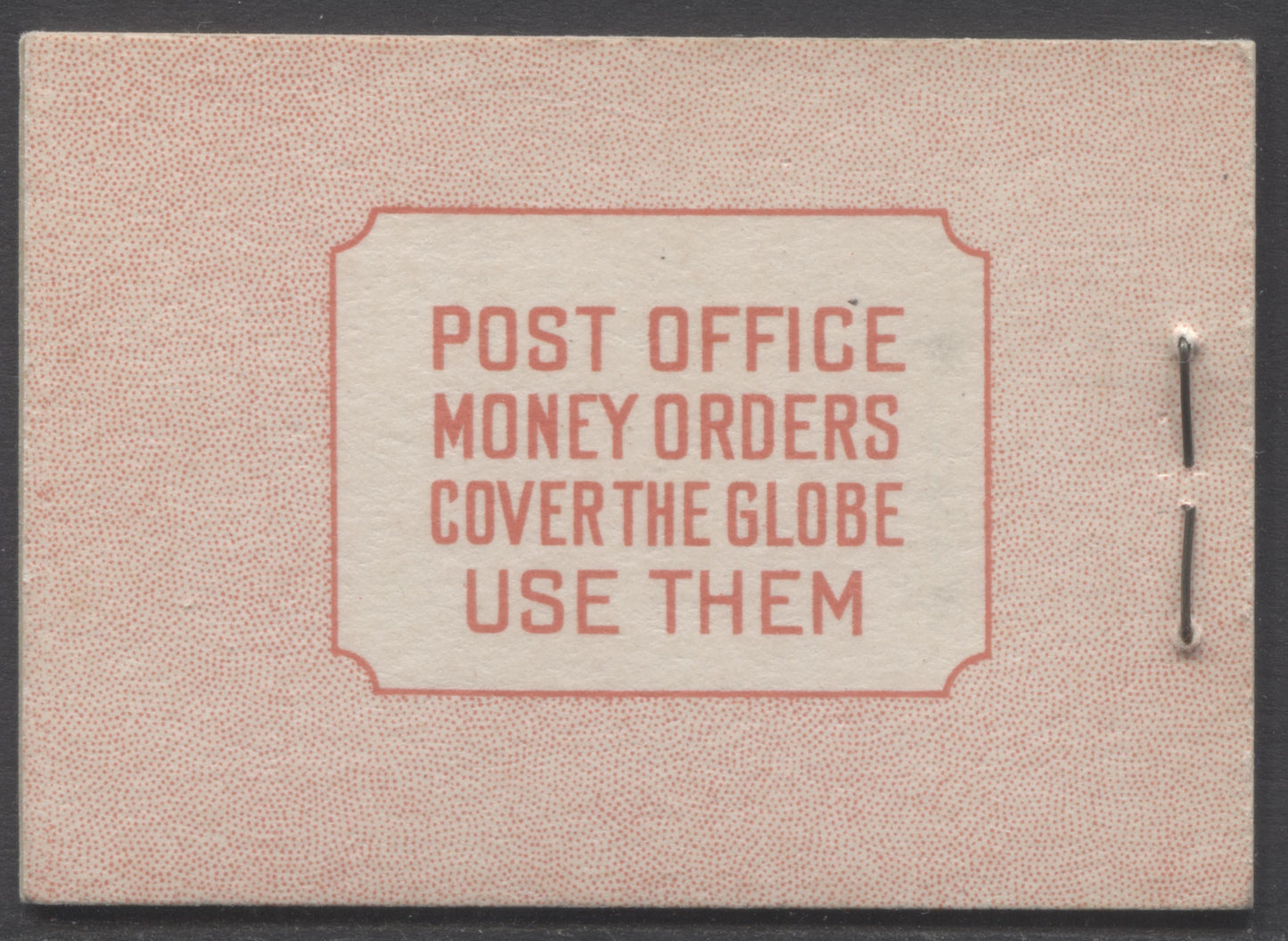 Lot 54 Canada #BK34cE 1942-1947 War Issue, A Complete 25c English Booklet, 2 Panes Of 4+2 Labels 3c Dark Carmine, Front Cover IIe, Type 1A Cover, No Rate Page, 4,650,000 Issued