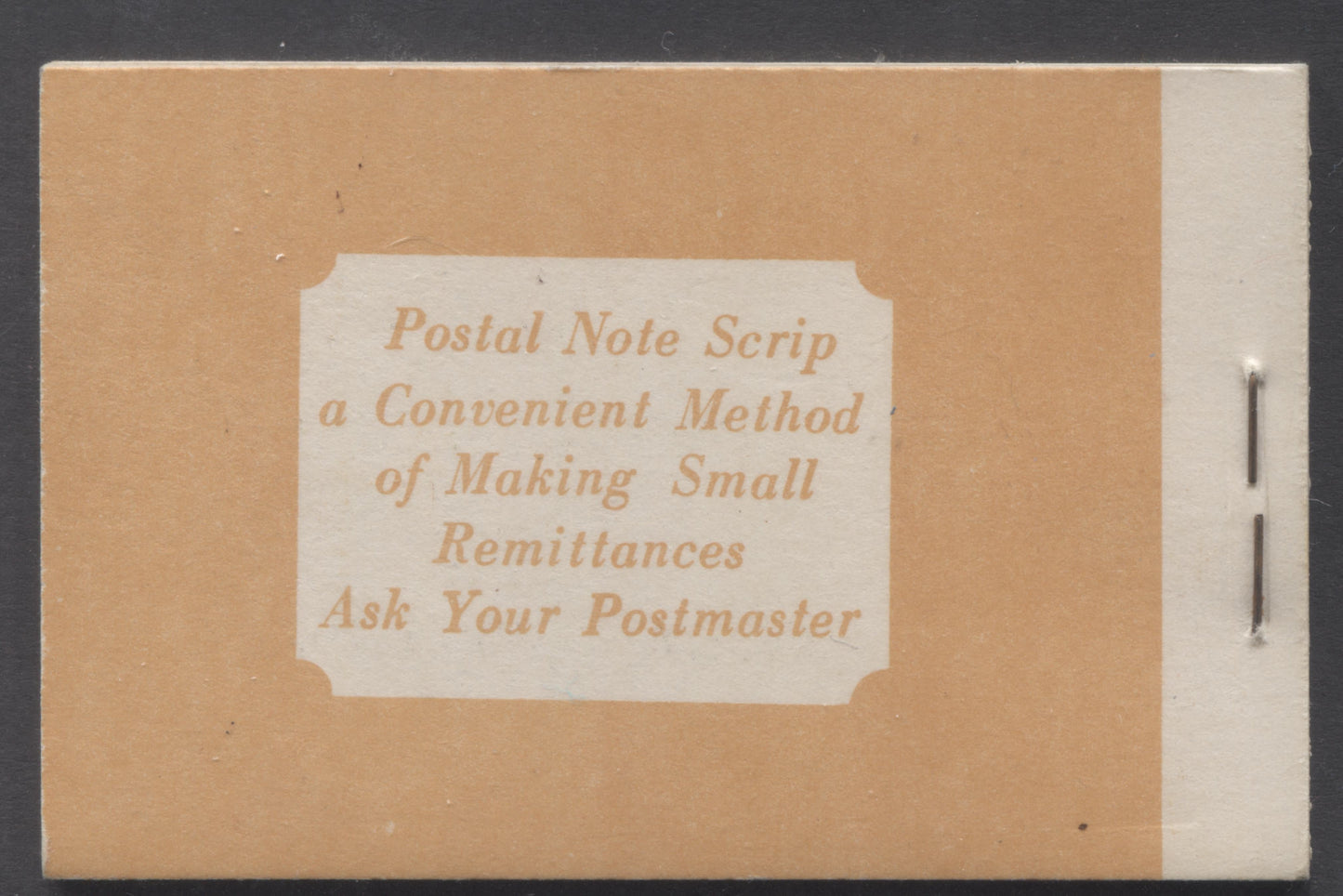 Lot 383 Canada #BK39a 1942-1947 War Issue, A Complete $1 English Booklet With 3c Rosy Purple & 4c Dark Carmine Panes Of 4 & 2 Panes Of 4 Of 7c blue. Combination Gift Booklet, 17mm Staple, English Text, 404,500 Issued, CBN-XXXXXX Paper