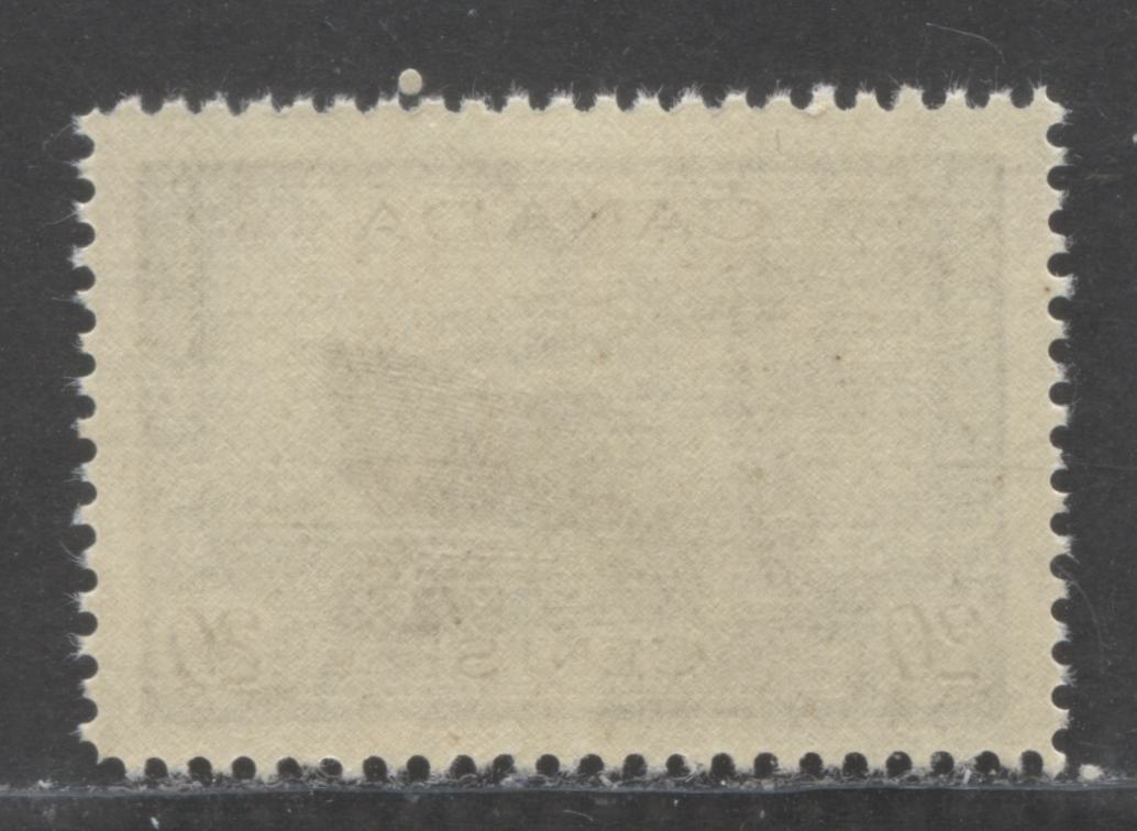 Lot 87 Canada #260 20c Chocolate Corvette, 1942-1943 War Issue, A VFNH Single On Vertical Wove Paper With Coarse Mesh & Cream Gum