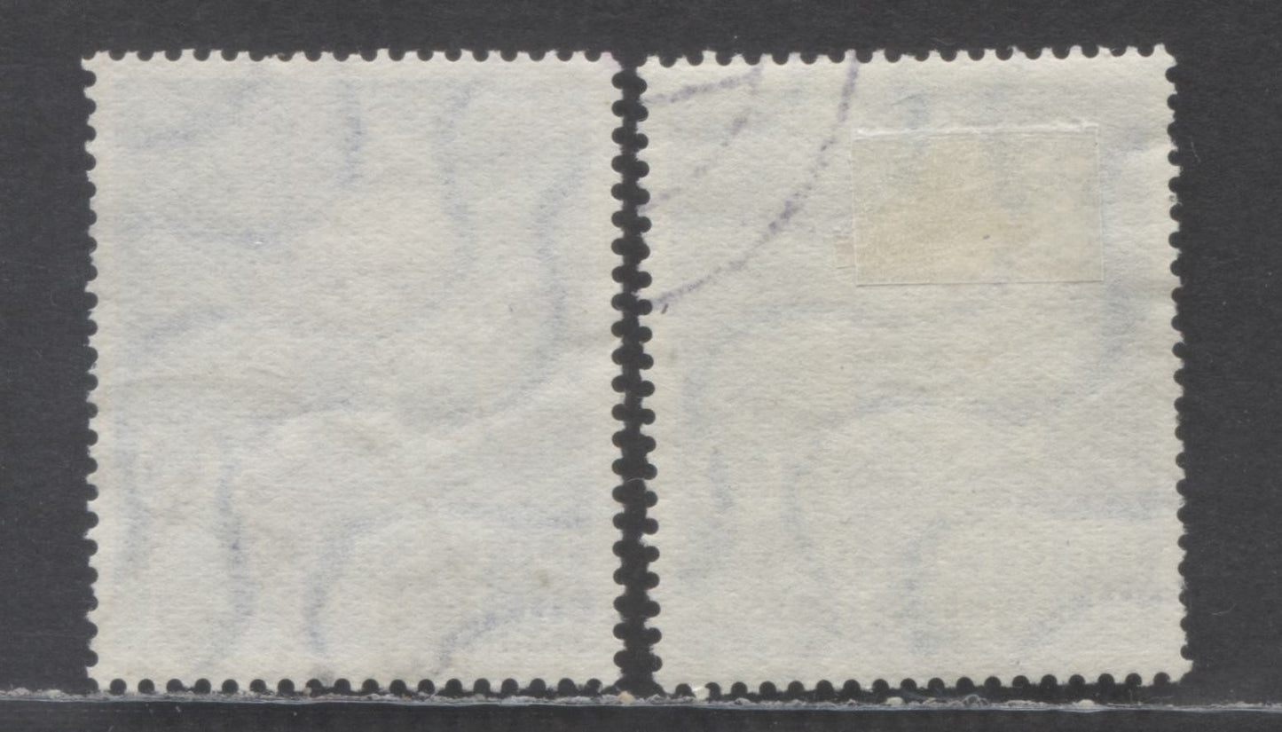 Lot 63 Germany Mi#161 (SC# 693) 30pf Cobalt 1952 75th Anniversary Of Telephone Service Issue, Two Shades, 2 Very Fine Used Singles, Click on Listing to See ALL Pictures, Estimated Value $30