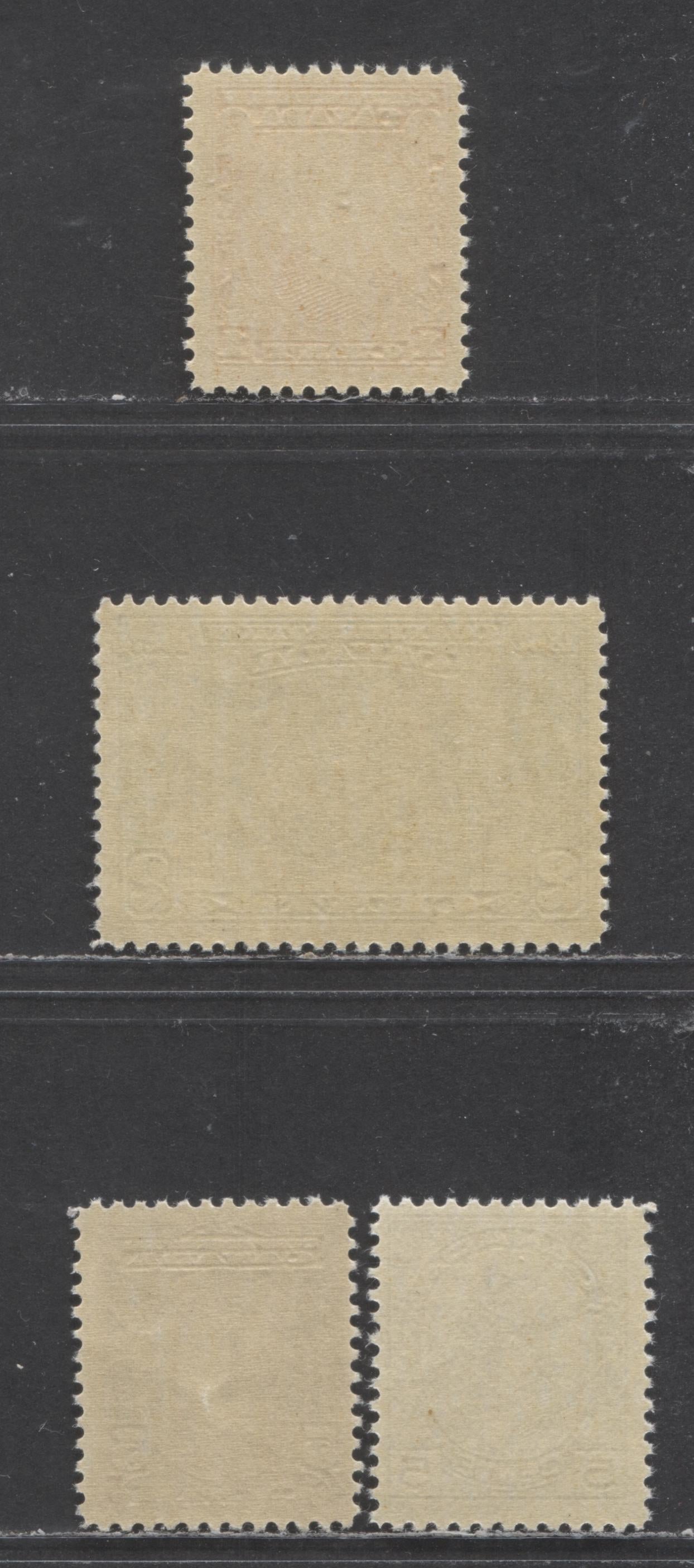 Canada #141-142, 144, 146 1c/5c Orange/Violet Sir John A Macdonald/Thomas D'arcy McGee, 1927 60th Anniversary Of Confederation & Historical Issues, 4 FNH Singles