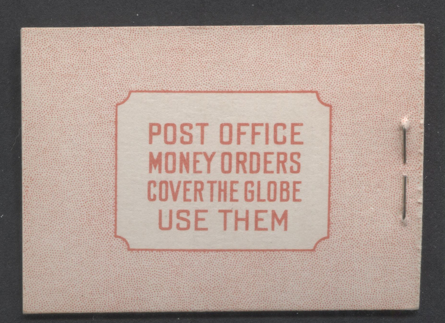 Canada #BK30cIIe 25c Carmine King George VI, 1937-1942 Mufti Issue, A VFNH Booklet With 2 Panes Of 4+2 Labels of the 3c Carmine, Front Cover Type IIe