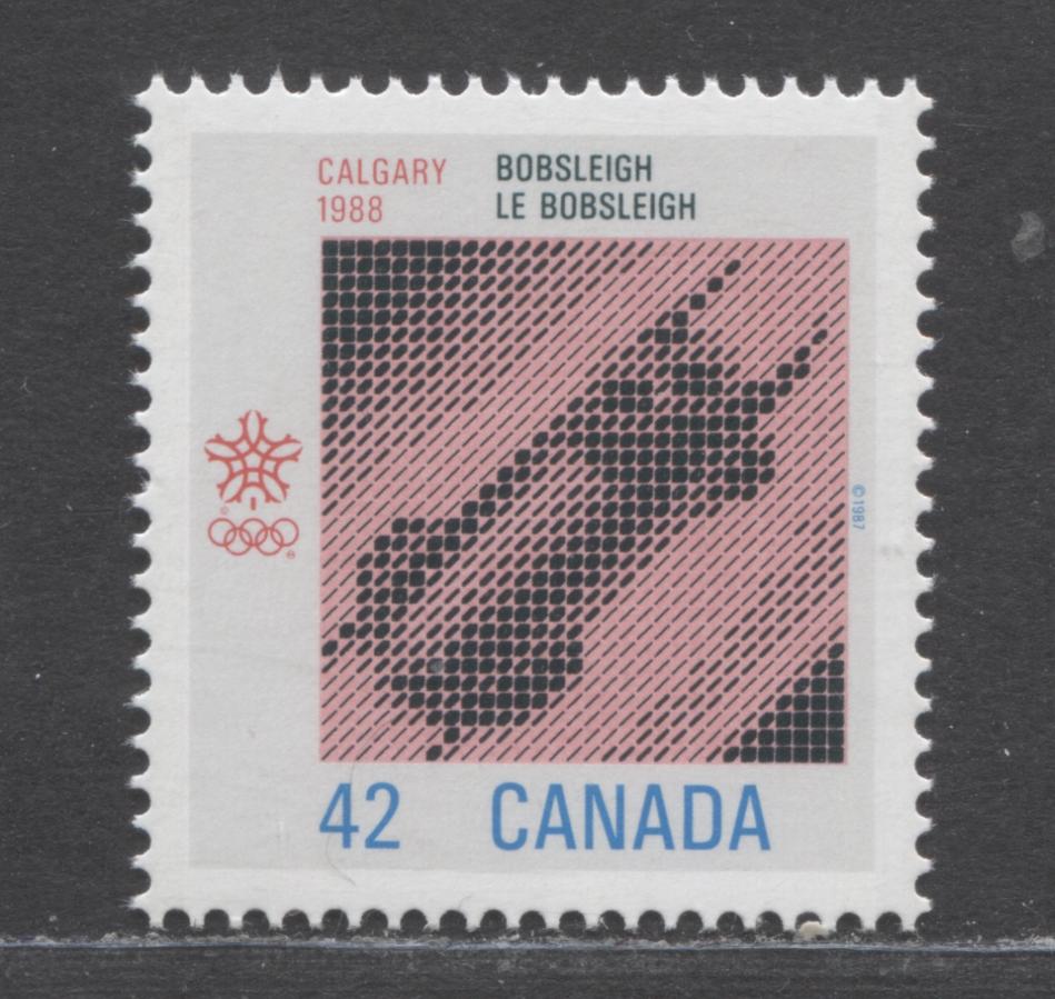 Lot 137 Canada #1131var 1987 Calgary 88 Olympics Issue, A VFNH Single On Unlisted DF/DF Paper