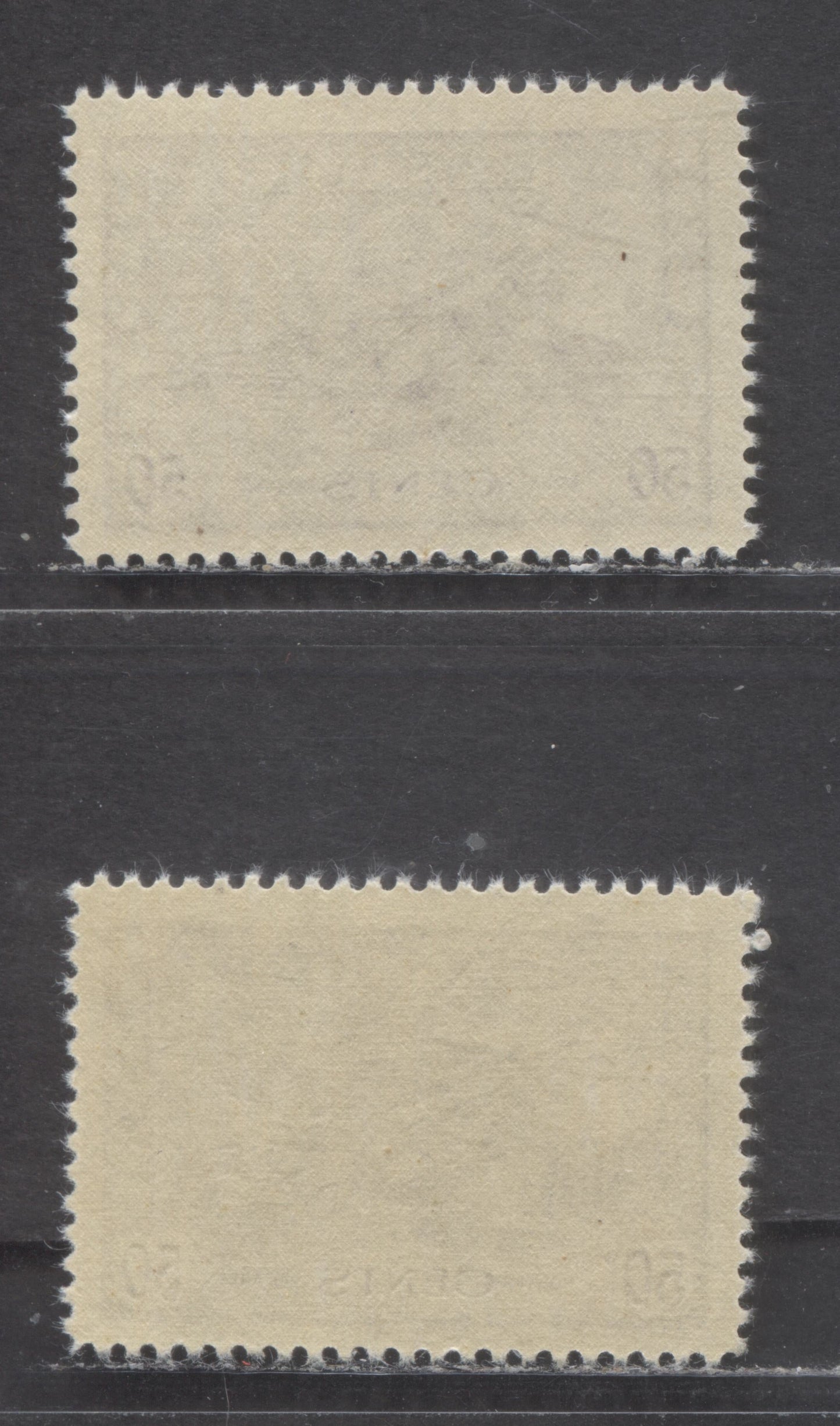 Lot 75 (C) Canada #261 50c Bright Violet & Dull Violet Munitions Factory, 1942-1943 KGVI War Issue, 2 VFNH Singles On Vertical Wove & Horizontal Ribbed Papers With Cream Gum