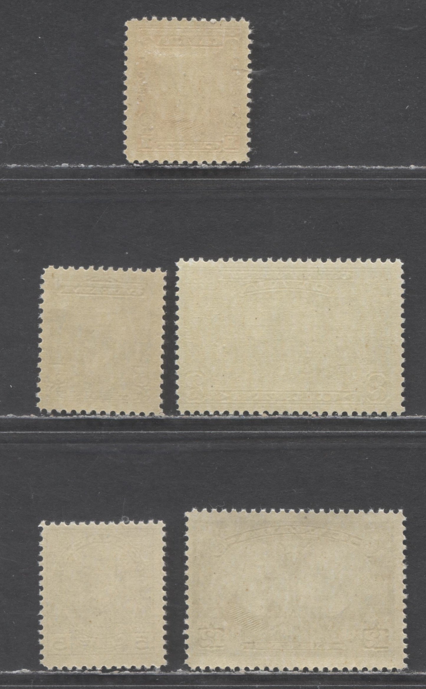 Canada #141-142, 145, 146-147 1c-12c Orange - Green Sir John A Macdonald - Laurier & Macdonald, 1927 60th Anniversary Of Confederation & Historical Issues, 5 FNH Singles