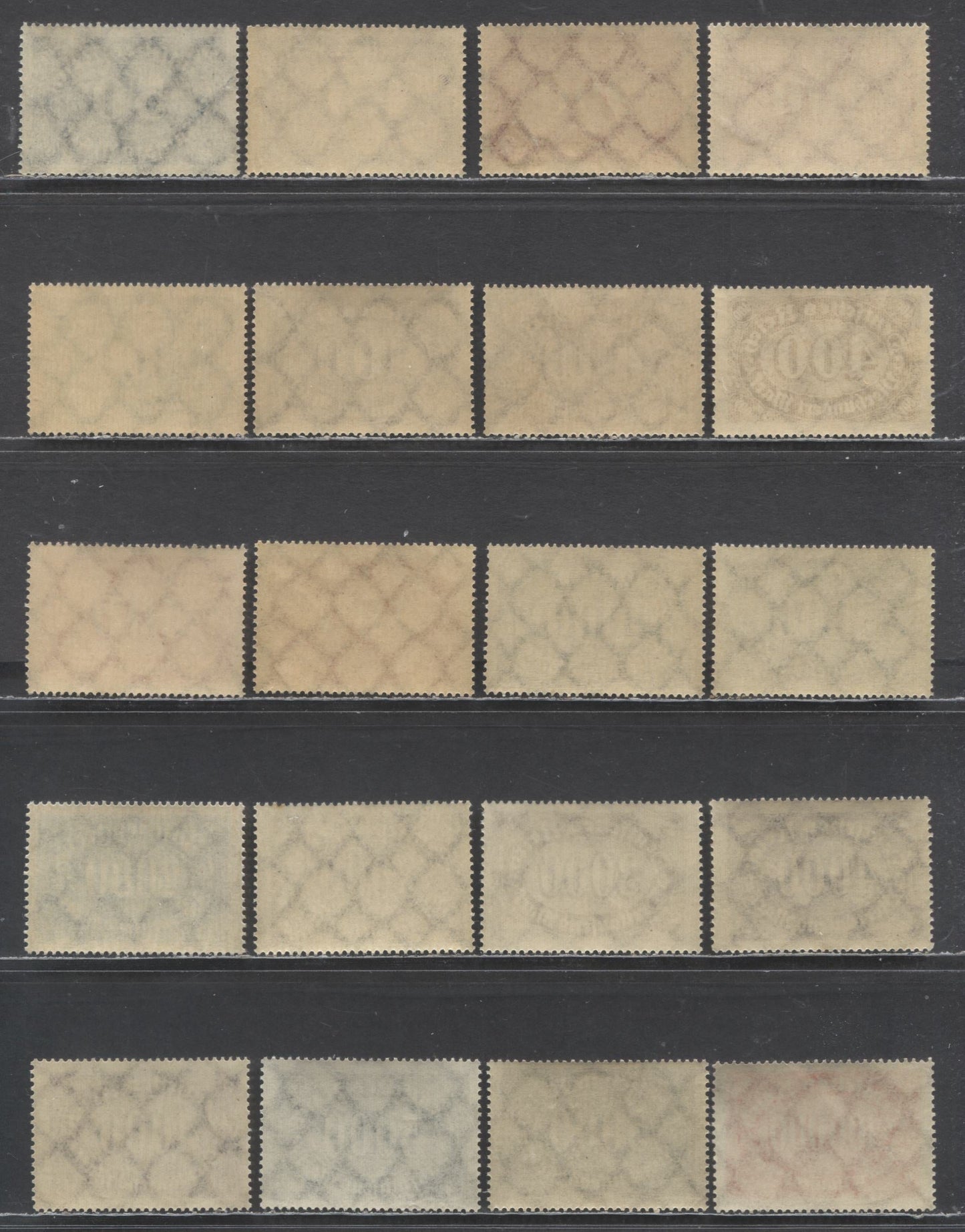 Lot 84 Germany SC#198-209 1922-1923 Numeral Issue, With Shade Variations Of Most Values, Network Wmk, 20 F/VFNH Singles, Click on Listing to See ALL Pictures, Estimated Value $10