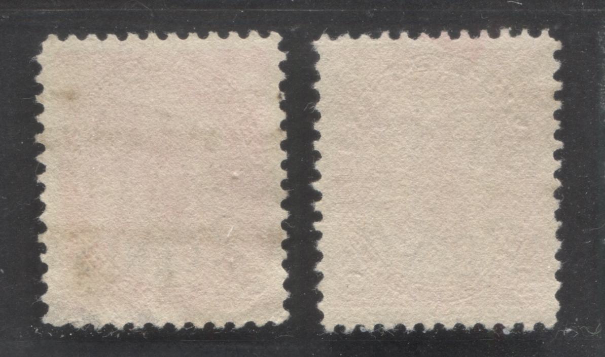 Lot 49 Canada #88 2c on 3c Carmine Queen Victoria, 1899 Surcharges, 2 VF Used Singles, Normal Surcharge Placcement, Two Different Shades, Different From Lot 267