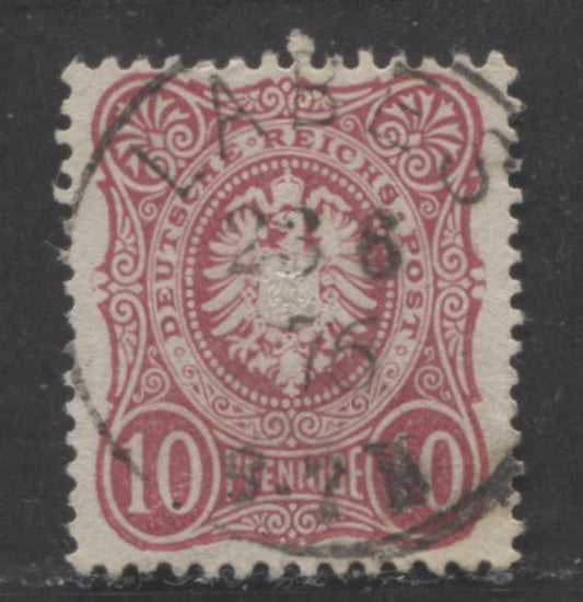 Lot 419 Germany SC#31 10pf Deep Rose 1875-1877 Numeral & Eagle Pfenninge Issue, June 23, 1876 Labes, Poland CDS Cancel, A VF Used Single, Click on Listing to See ALL Pictures, Estimated Value $5