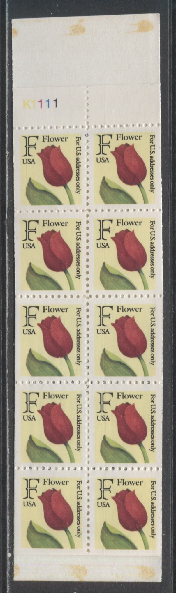 Lot 80 United States SC#2520a F Series Multicolored 1991 Flowers Issue, A VFNH Booklet Of 10, Click on Listing to See ALL Pictures, 2017 Scott Cat. $18