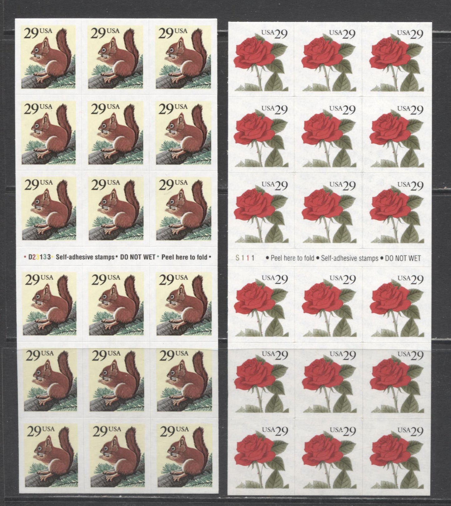 Lot 86 United States SC#2489a-2490a 1993-1995 Definitives, 2 VFNH Booklets Of 18, Click on Listing to See ALL Pictures, 2017 Scott Cat. $24