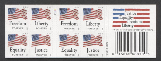 Lot 116 United States SC#4644c Forever Multicolored 2012 Flags Issue, Double Sided Booklet, A VFNH Booklet Of 20, Click on Listing to See ALL Pictures, 2017 Scott Cat. $25