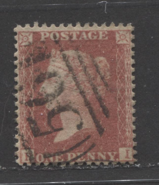 Lot  458A Great Britain - Barred Numeral Cancels For England & Wales: 500-599 SC#20 1d Rose Red & Pale Rose Red 1857-1863 1d Red Stars, Large Crown, White Paper, Perf. 14 Issue, #512, #545, #560, #575, #583, 6 Good & VG Used Singles, Estimated Value $10