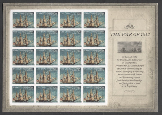 Lot 62 United States SC#4703 Forever Multicolored 2012 War Of 1812 Issue, A VFNH Sheet Of 20, Click on Listing to See ALL Pictures, 2017 Scott Cat. $25