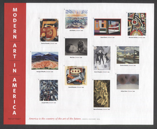 Lot 73 United States SC#4748-4748 2013 Modern Art Issue, A VFNH Sheet Of 12, Click on Listing to See ALL Pictures, 2017 Scott Cat. $13.25