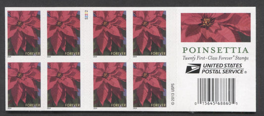 Lot 88 United States SC#4816c Forever Multicolored 2013 Christmas Issue, Double Sided Booklet, A VFNH Booklet Of 20, Click on Listing to See ALL Pictures, 2017 Scott Cat. $20