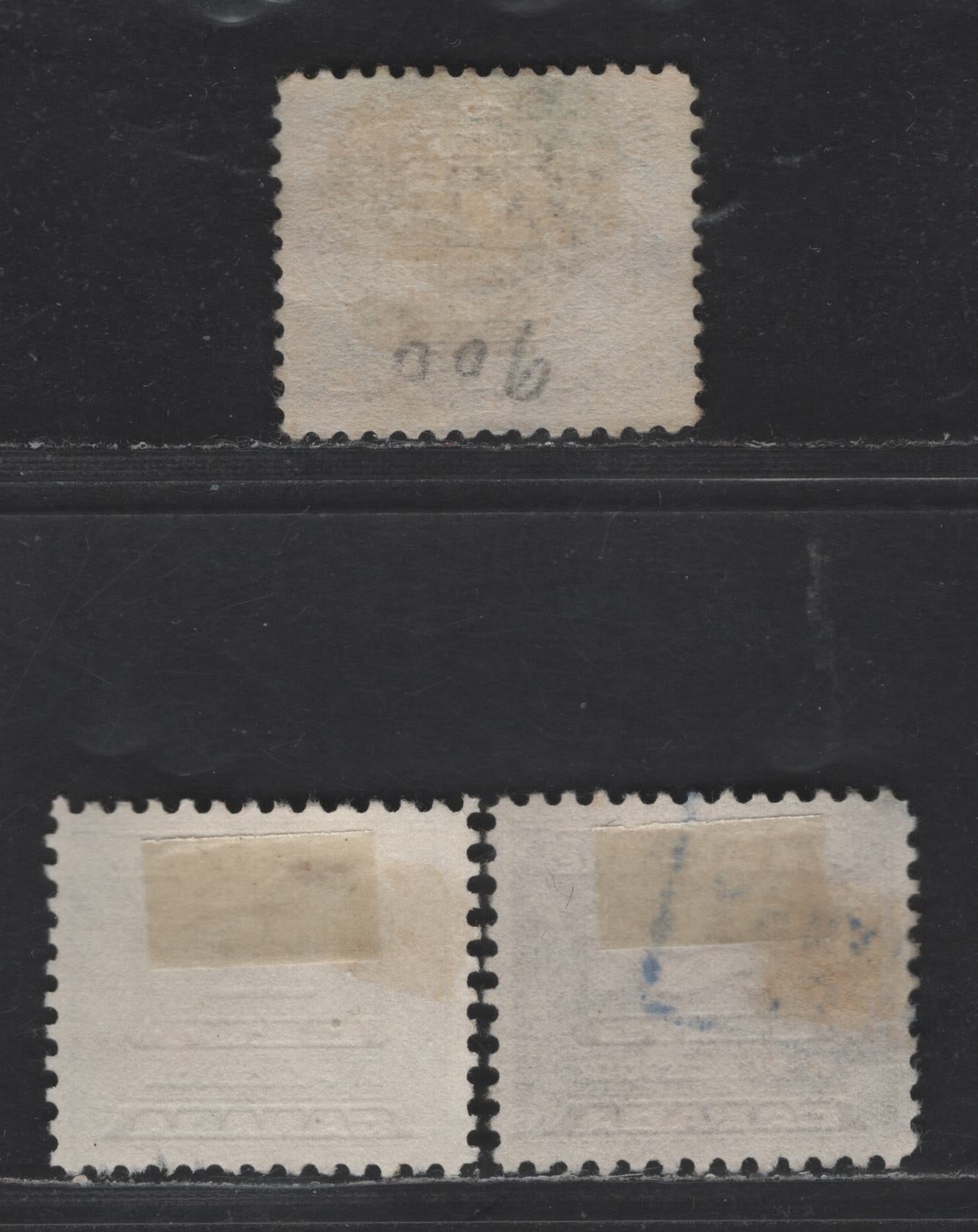 Lot 151 Canada #J1c, J11-J12 1c-2c Deep Rose Lilac & Dull Violet Numeral On Ornamental Background, 1928-1934 First & Third Postage Due Issues, 3 Fine & VF Used Singles