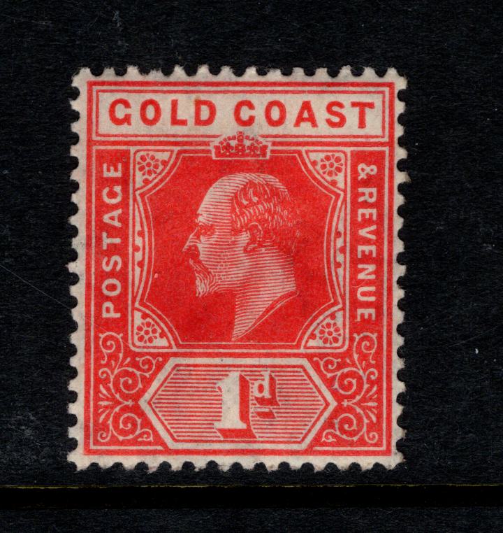 Lot 122 Gold Coast SC#57 1p Carmine 1907-1913 King Edward VII Issue, O ...