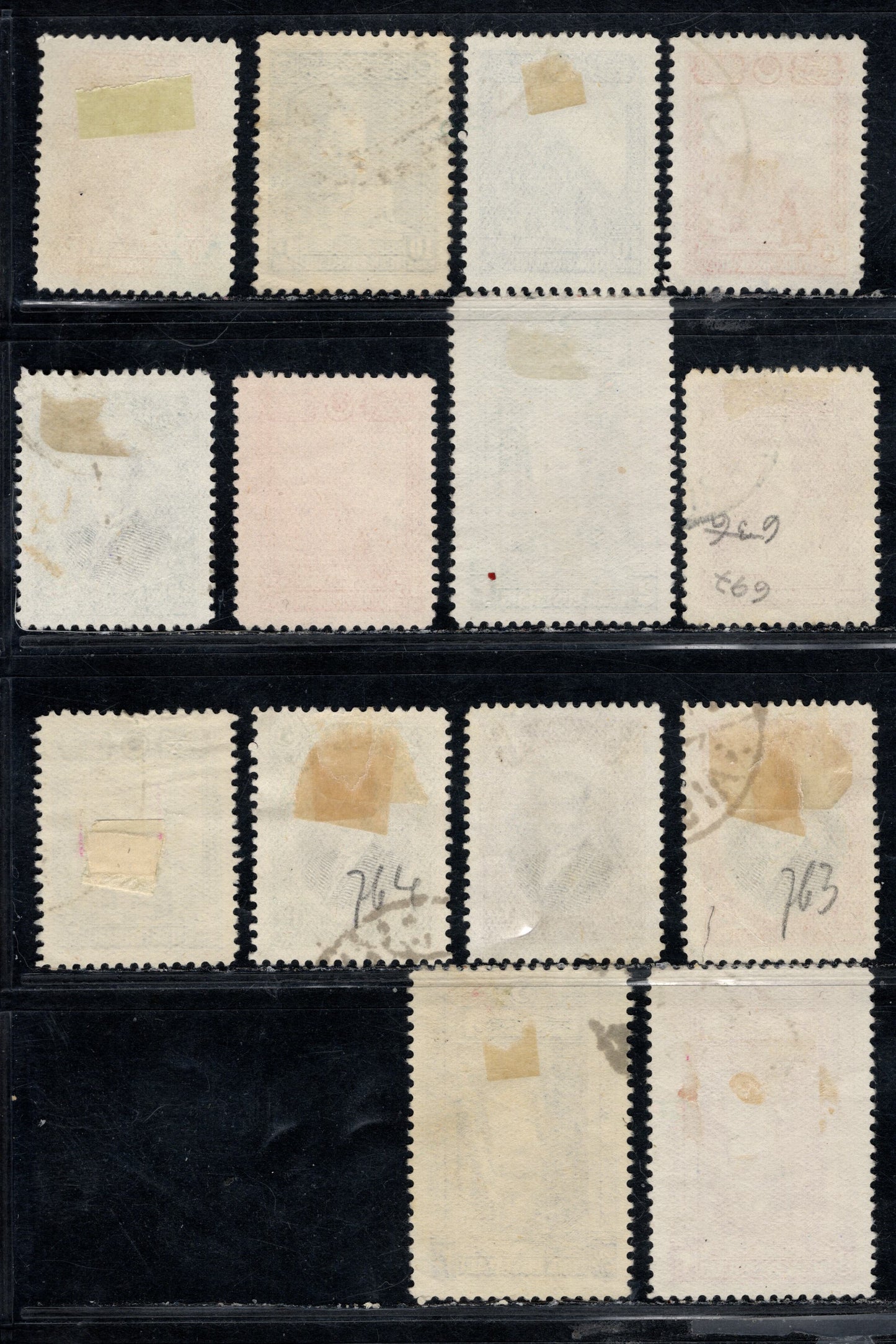 Lot 162 Turkey SC#634-647 10pa - 200g Slate - Brown & Black The Legendary Blacksmith - Mustafa Kemal Fasha, 1926 Pictorial Definitive Issue, 14 Very Fine Used Singles