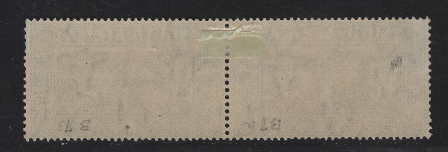 Lot 167 South Africa SC#B7 1.5d + 1.5d Prussian Green & Chocolate Signing Dingaan-Retief Treaty, 1938 Semi Postal Issue, A VFOG Se-tenant Pair, Perf 14, Wmk 201