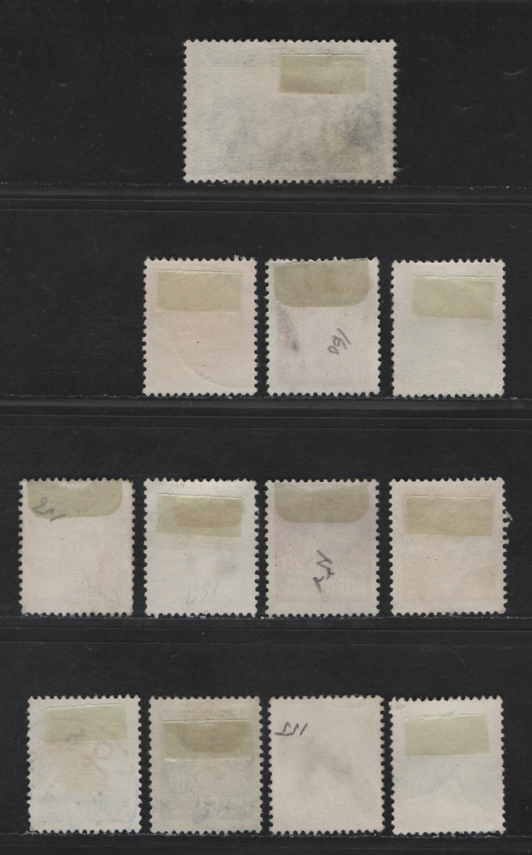 Norway SC#145-148, 150-161 1o - 30o Green - Ultramarine Niels Henrik Abel - Holberg, 1929-1934 Niels henrik Abel - Holberg Issues, 16 Very Fine Used Singles, Perf 14.5x13.5