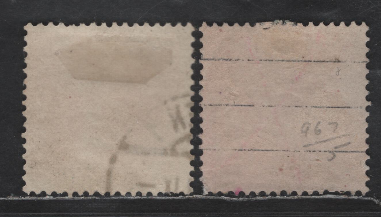 Austria SC#J35a, J44a 2h - 100h Carmine Numeral, 1910-1913 Postage Dues, 2 Very Fine Used Singles, Chalky Paper, Perf 12.5, Unwatermarked