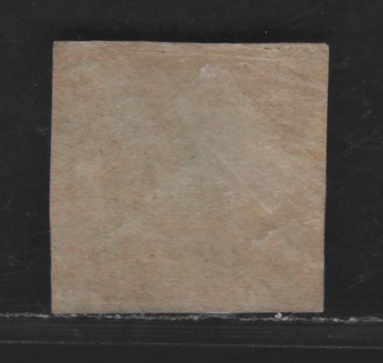 Lot 315 (C) New Brunswick #1 3d Red Crown & Heraldic Flowers, 1851-1860 Pence Issue, A VG Used Single Faint Red "Paid" Cancel, Was Lightned & Cleaned & Regummed To Appear Mint, 4 Margins, But Skillfully Repaired At Lower Right