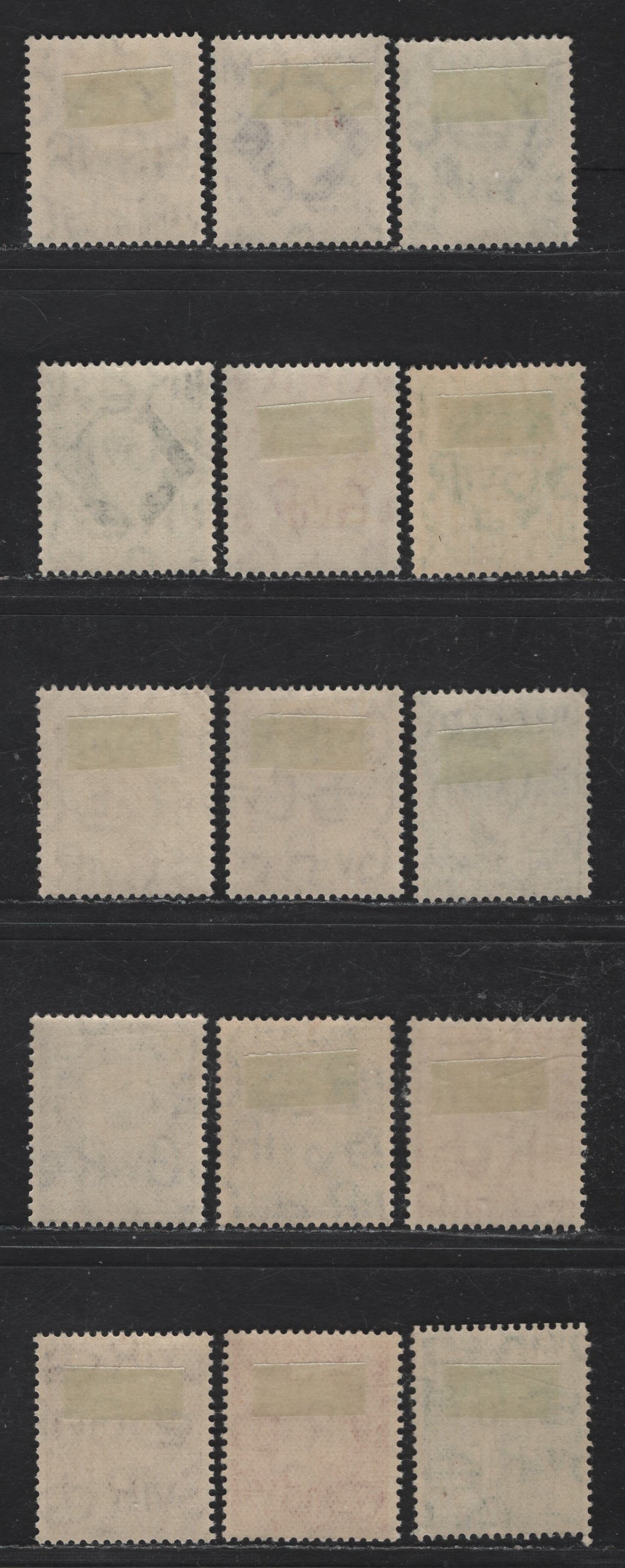 Lot 175 Great Britain SG#462-475 1/2d - 1/- Green - Bistre-Brown King George VI & National Emblems, 1937-1947 KGVI Issue, 15 VFOG Singles, Wmk 127, Perf 15x14