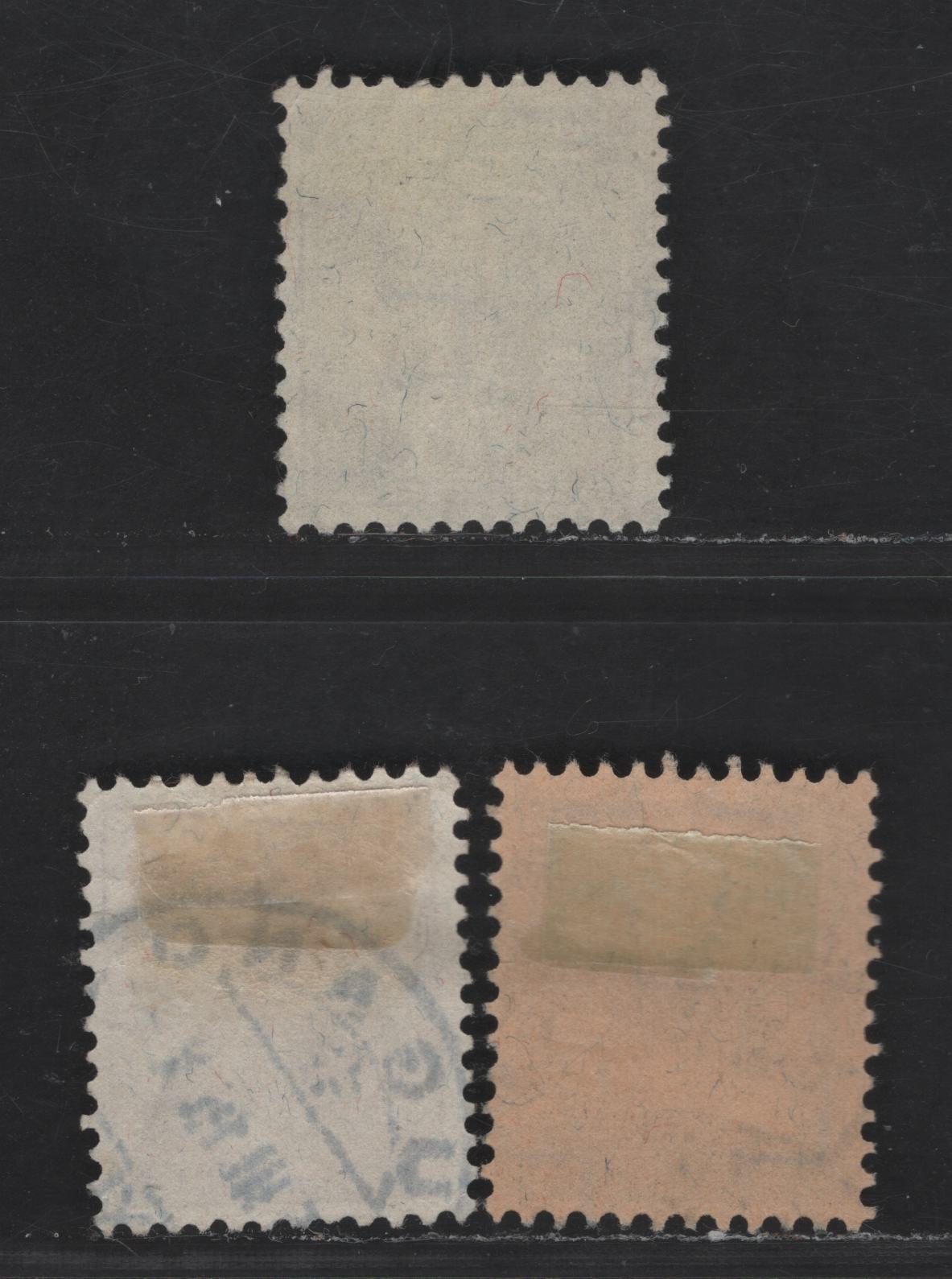 Switzerland SC#186-188 1c on 2c - 13c on 12c Bistre - Brown on Buff William Tell's Son - William Tell, 1915 Surcharged Pictorial Issue, 3 Very Fine Used Singles