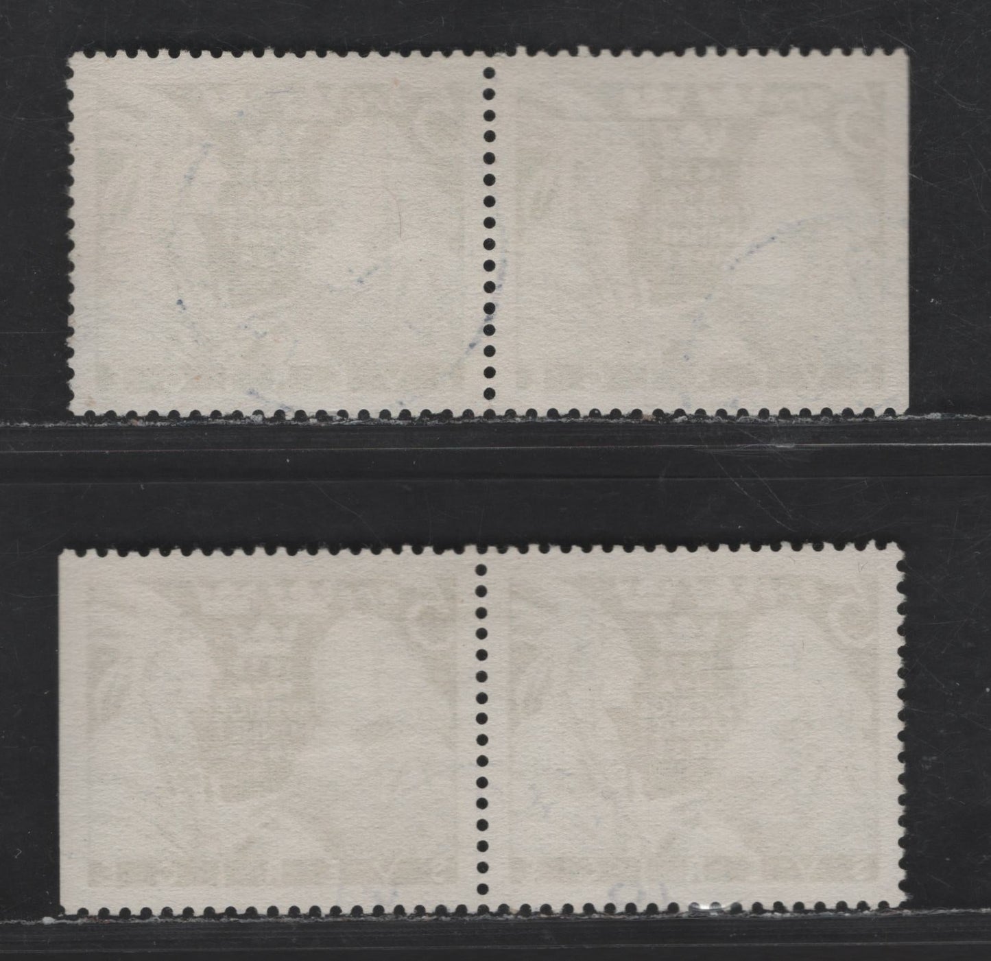 Lot 177 Sweden SC#273, 273a (Facit #261BC, 261CB) 5o Green Johann Printz & Indian Chief, 1938 Pictorial Issue, 2 Very Fine Used Pair, Perf 12.5, Sheet & Booklet Stamps