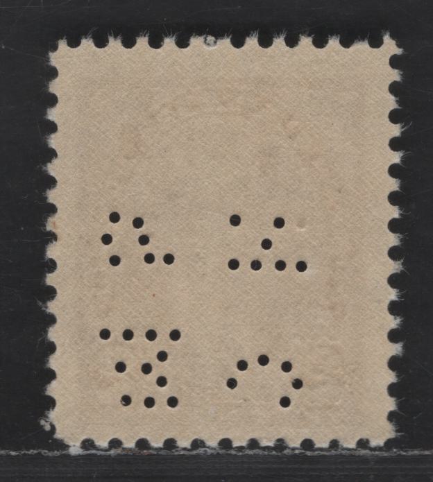 Canada #O9-232 2c Brown King George VI, 1937-1942 Mufti & Pictorial Issue, A VFNH Single Position 2 4-Hole OHMS Perfin, Vertical Wove & Semi-Gloss Cream Gum, Incomplete Perforation, Missing Holes In The "O" & "M"