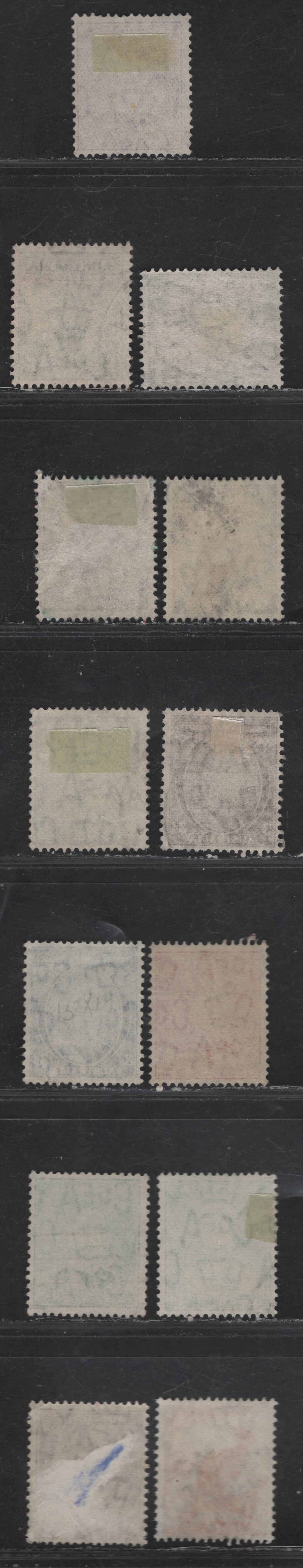 Australia SG#179-181, 183/190a, 191-192 1/2d - 1/- Orange - Gray Green Kangaroo - King George VI, 1937-1949 Zoological Issue, 13 Fine/Very Fine Used Singles, Perfs 15x14 & 14x15