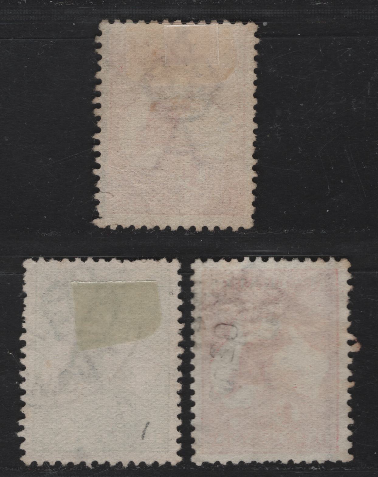 Australia SG#1-2, 2eb 1/2d - 1d Green - Carmine Kangaroo, 1913-1914 Kangaroos Issue, 3 Very Fine Used Singles, 1d Red Die 1 & 1d Carmine Die 2a, First Wmk