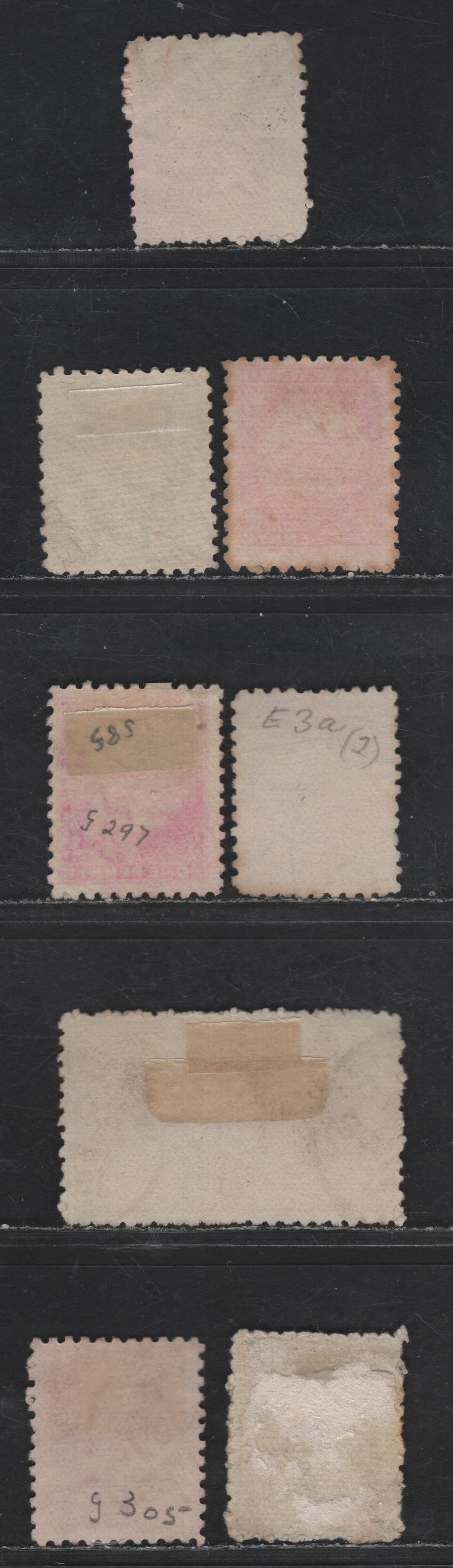 New Zealand SG#273a-b, 274a-b, 275c, 276, 276c 1/2d - 2d Yellow Green - Purple Mount Cook or Aorangi - Pembroke Peak, Milford Sound, 1900 Pictorial Issue, 8 Fine Used Singles, Double Lined Star & NZ, Perf 11, Pirie Paper