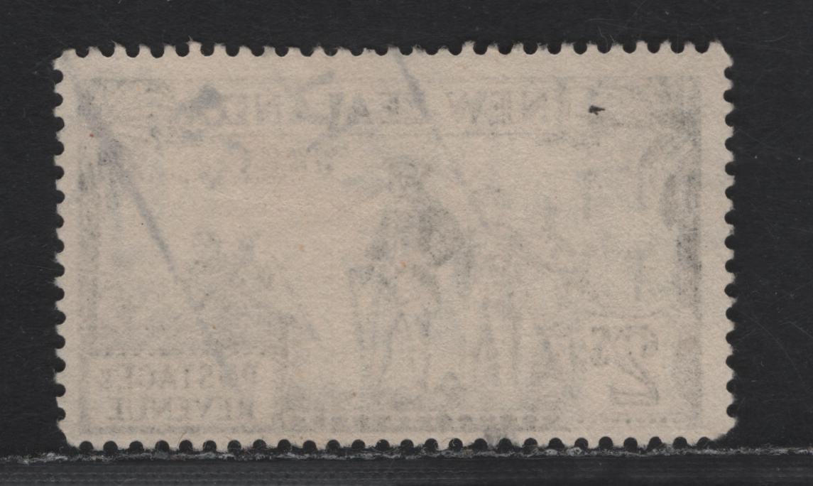 New Zealand SG#568c 2/- Olive Green Capt. Cook, 1935-1936 Pictorial Issue, A Fine Used Single, Perf 13.5x14, Single Wmk