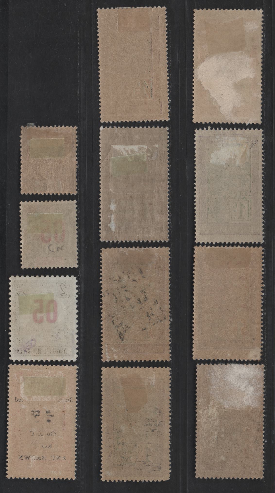 Lot 154 Madagascar SC#79-81, 83, 85-90, 97, 100, 102, 105-106, 110, 115, 119, 128, 137, 138, 133, 178, B1 1fr on 5fr - 1fr Red Lilac - Dull Blue Sedan Chair, 1908-1929 Pictorial Definitive, Surcharged & Semi Postal Issues, 40 F/VFOG Singles