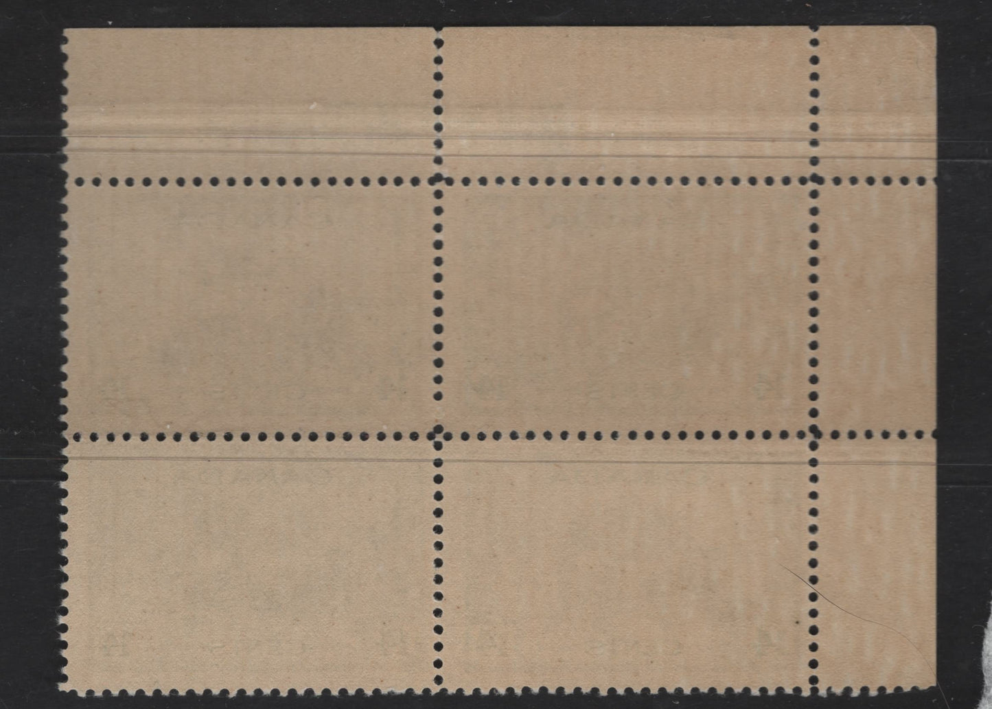 Lot 267 Canada #259 14c Dull Green Ram Tank, 1942-1943 War Issue, A VFNH UL Plate 1 Block Of 4, Perf 12