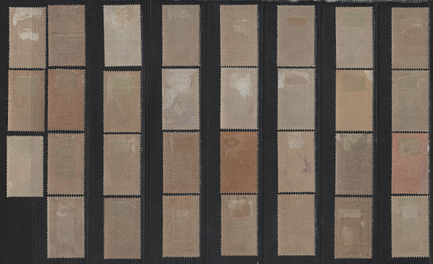 Lot 80 French Guinea SC#63-74, 66b, 68b, 80-81, 87, 106 1c - 25c on 2fr Violet & Blue - Orange & Brown Ford at Kitim, 1913-1933 Keyplate Definitive Issue, 17 F/VFOG Singles, Multiple Shades