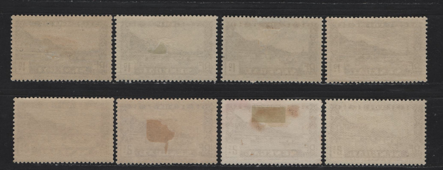 Lot 114 Senegal SC#142-153 45c - 1c Dark Blue Green - Violet Blue Faidherbe Bridge - Diourbel Mosque, 1935-1940 Pictorial Definitive Issue, 30 VFOG Singles, Shade Varieties