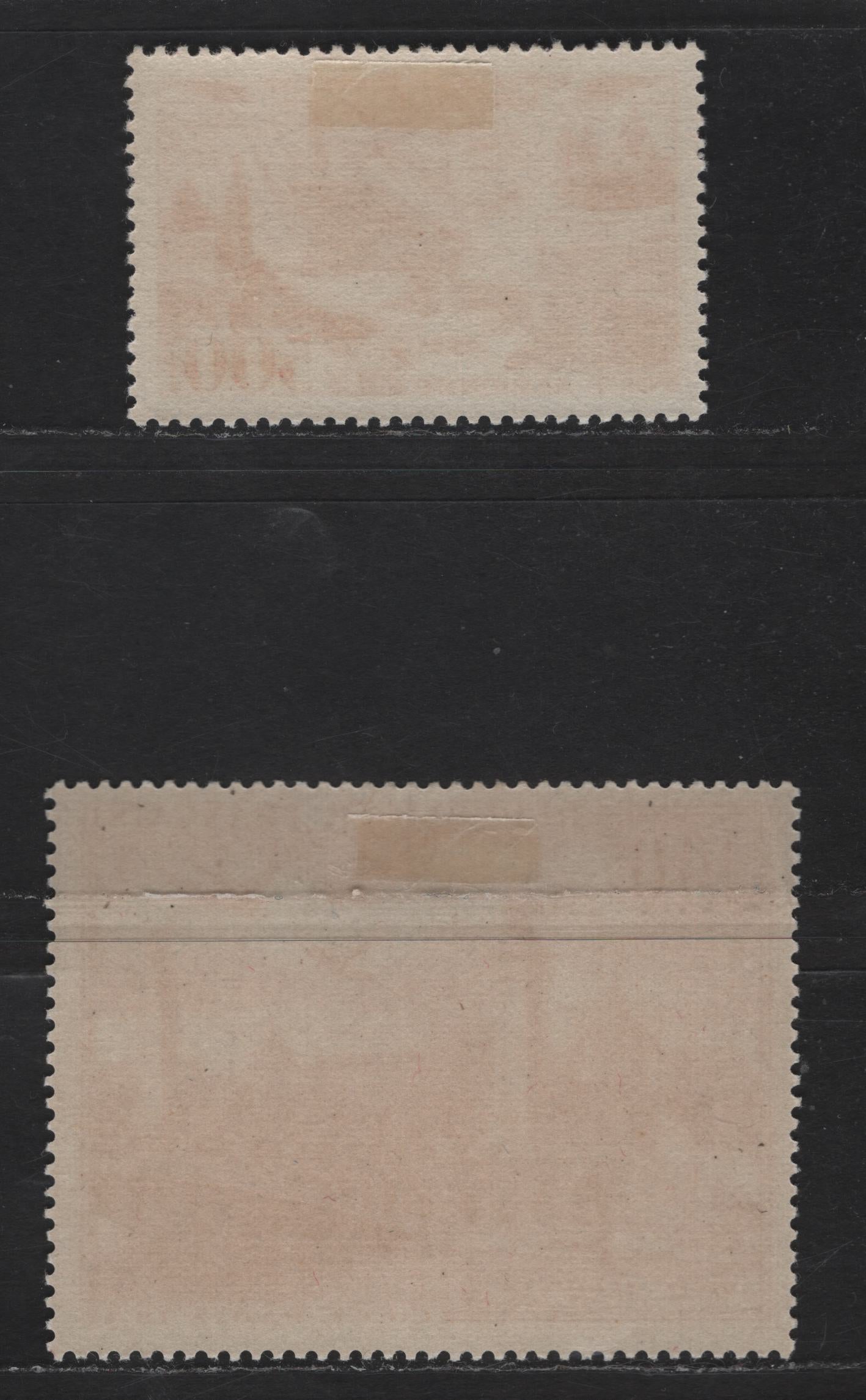 Lot 195 France SC#C26, C28 500fr - 100fr Bright Red - Brown Carmine View of Lille & Alexander III Bridge & Petit Palais, 1949 Airmail Issues, 2 VFOG/LH Singles