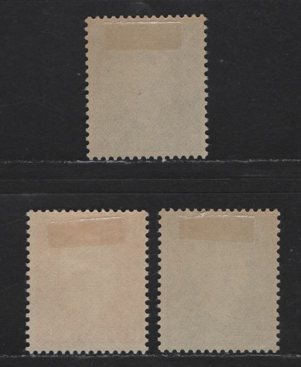 Lot 222 France SC#Unlisted 25c - 2.50fr Green - Deep Ultramarine Marianne, 1945 Photogravure Pictorial Issue, 3 F/VFOG Singles, Unissued, Printed In England, Footnoted In Scott