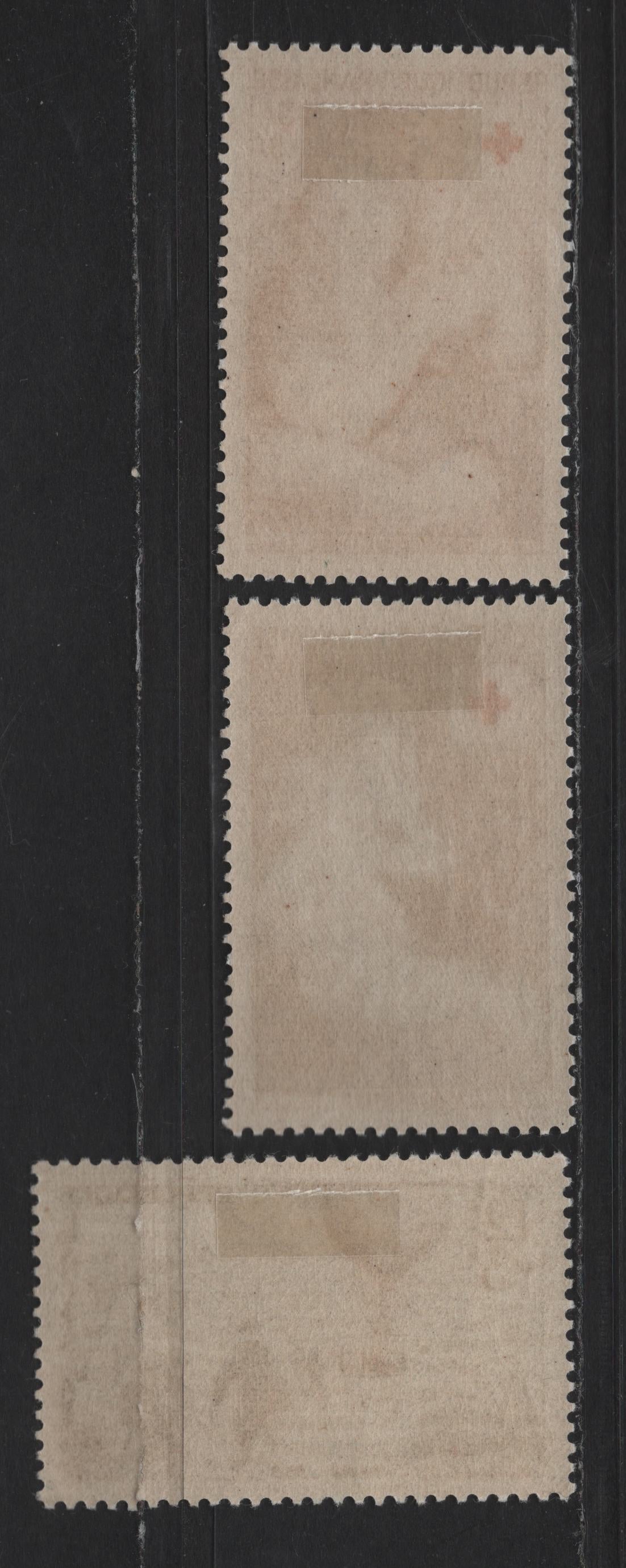 Lot 256 France SC#B291-B293 12fr+3fr Violet Gray & Indigo - Multicolored The Sick Child - Balloon Post, 1954-1955 Semi Postal Issues, 3 VFOG Singles, DF & LF Papers