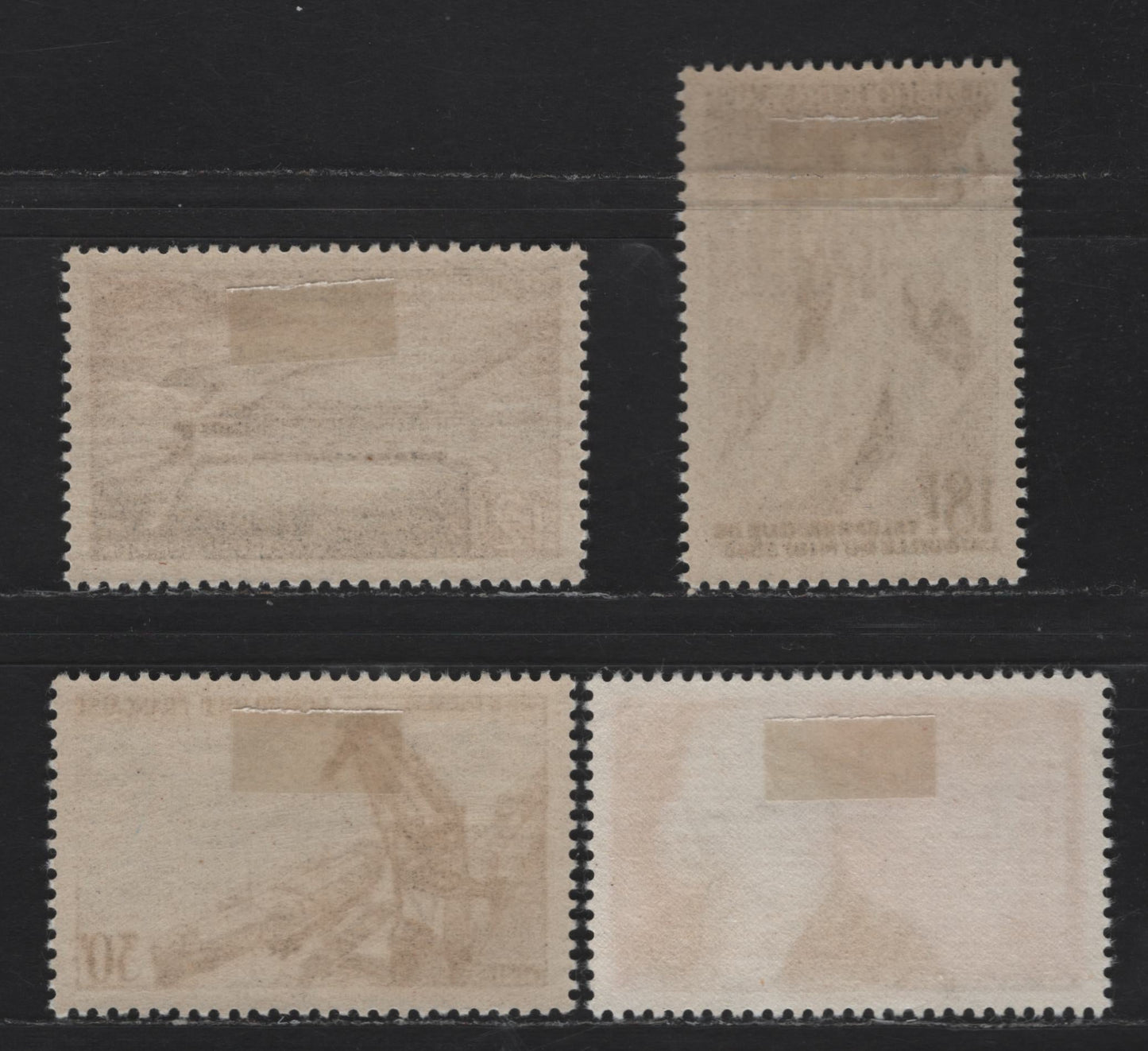 Lot 264 France SC#807-810 12fr Gray Violet & Violet Brown - Brown Red & Brown Dam at Donzere-Mondragon - Antoine-Augustin Parmentier, 1956 Tehcnical Achievements & Parmentier Issues, 4 VFOG Singles, DF & HF Papers