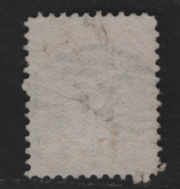 Lot 4 Canada #35vi 1c Deep Orange Queen Victoria, 1870-1893 Small Queen Issue, A Good Used Single, Mid Montreal Printing, Paper Type MM-I, Scarce Unlisted Perf 11.6x11.75, Heavy Cancel & Poor Centering