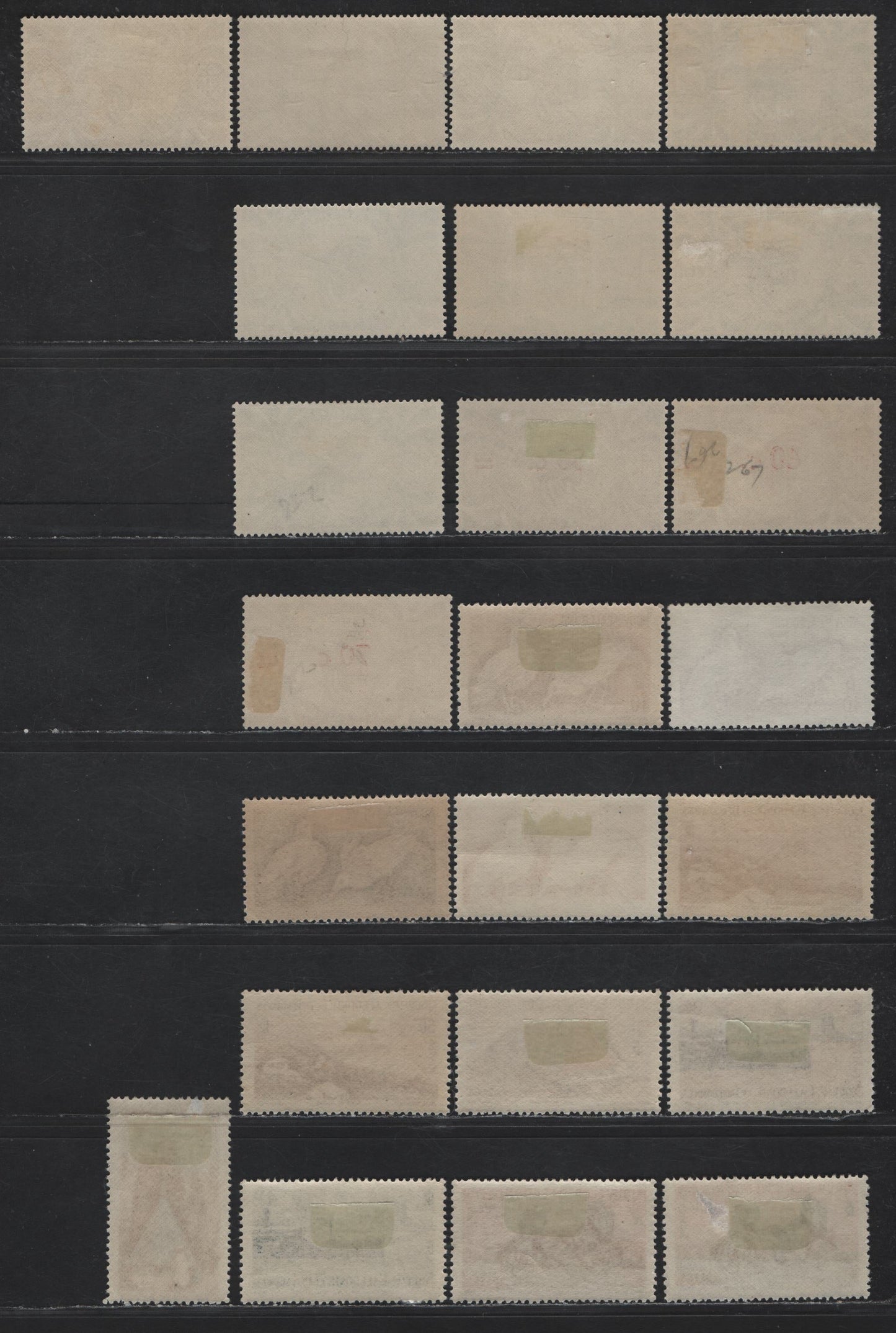 Lot 65 New Caledonia SC#252/292 5c - 15fr Browb - Brown & Gray Kagu - Chieftan's House, 1942-1948 Pictorial Issues, 22 F/VFOG Singles