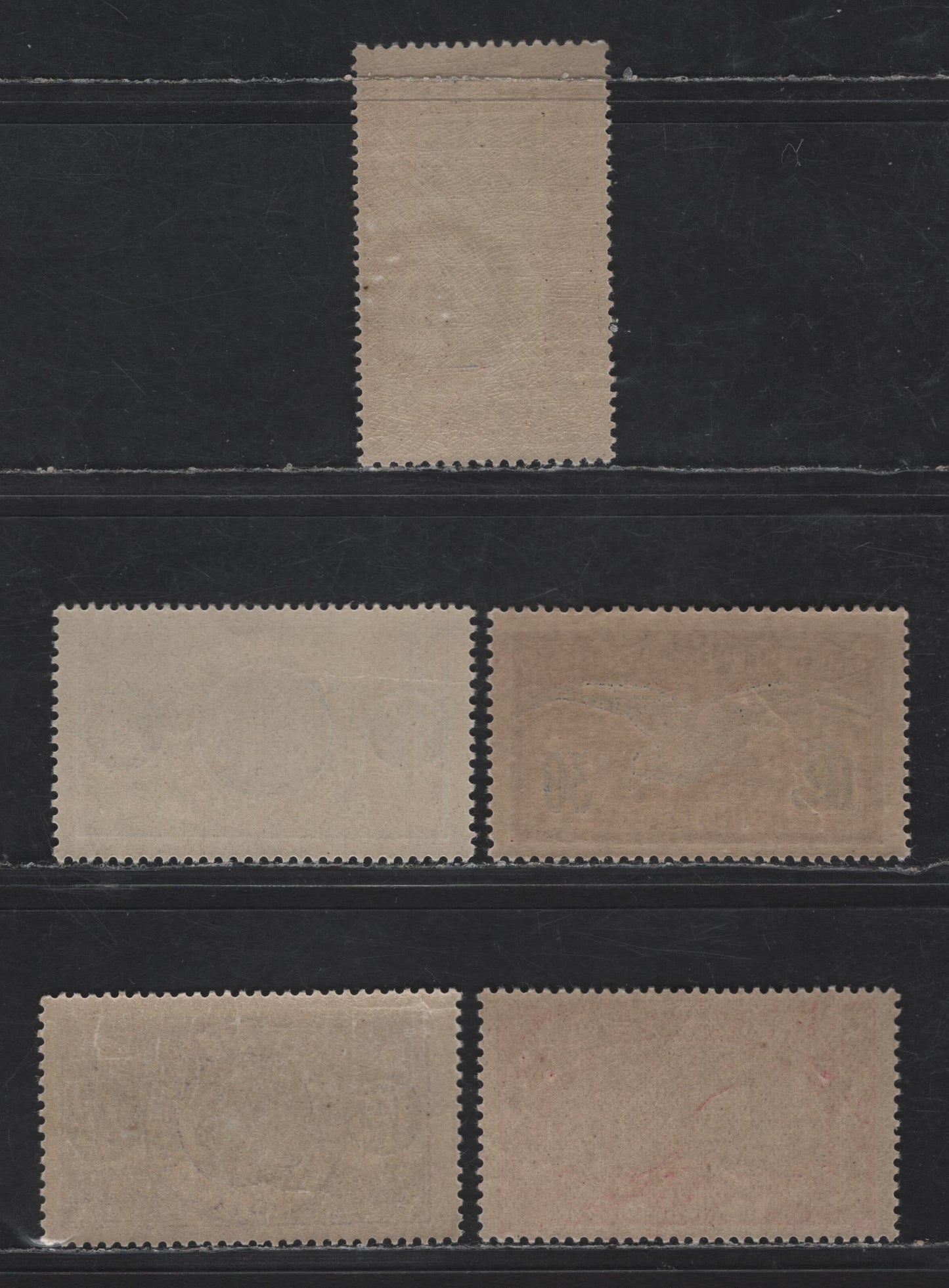 Lot 91 St Pierre & Miquelon SC#80-81, 92, 136, 138 2c - 4c Olive & Deep Blue - Magenta & Olive Brown Fisherman - Fishing Steamer & Sea Gulls, 1909-1933 Pictorial Definitive Issues, 5 F/VFNH Singles